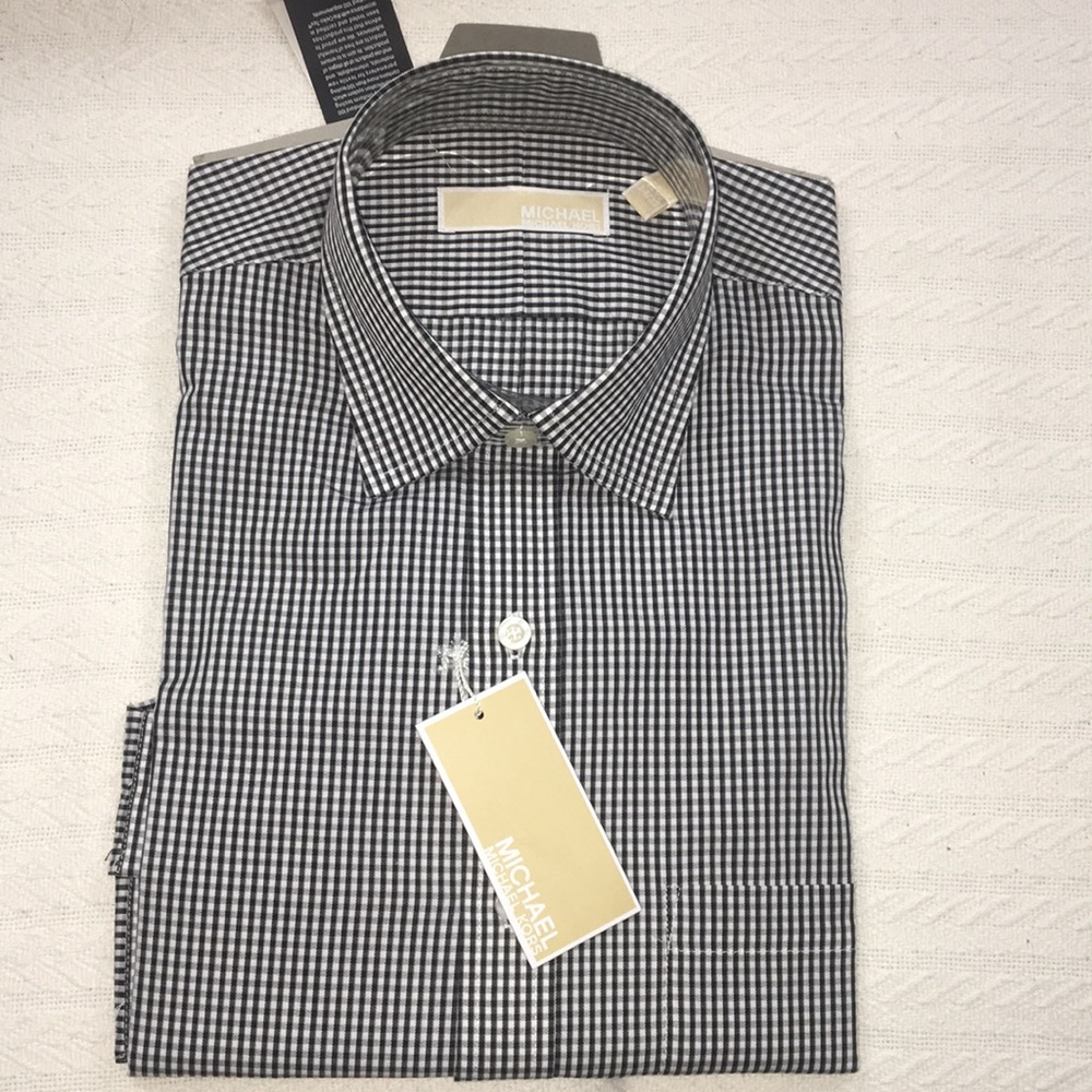 MICHAEL Michael Kors navy gingham shirt